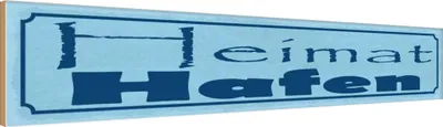 Produktbild von vianmo Holzschild 10x46 cm Heimat Hafen Dekoration