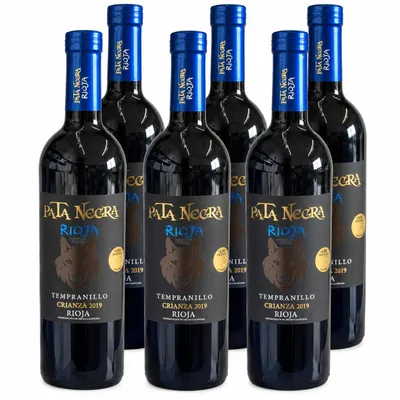 Produktbild von Pata Negra Rioja Tempranillo Crianza 2019 Rotwein, 6 x 750 ml, 14 % vol