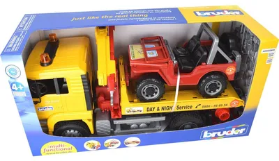 Produktbild von BRUDER MAN TGA Breakdown truck with cross country vehicle, 4 Jahr(e), ABS Synthetik, Mehrfarbig