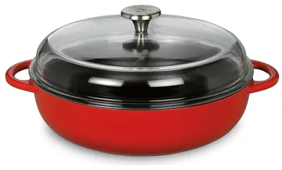 Image de Küchenprofi Bauernpfanne mit Glasdeckel, 24 cm classic red 402550424 4007371070768