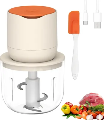 A kitchen appliance with accessories and ingredients.