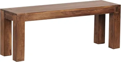 Produktbild von Essenbank 120 x 45 x 35 cm aus massivem Sheeshamholz - Handgefertigt und nachhaltig