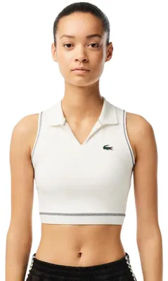 Produktbild von Lacoste Sport Top, eng anliegendes ärmelloses T-Shirt, weiß L