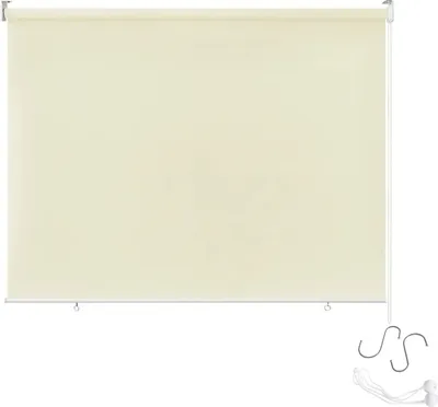 Produktbild von LARS360 180X140cm Balkon Sichtschutz Sonnenschutz Sichtschutzrollo Senkrechtmarkise Wasserdicht Windschutz vertikal Sonnensegel für Balkon Terrasse,Beige
