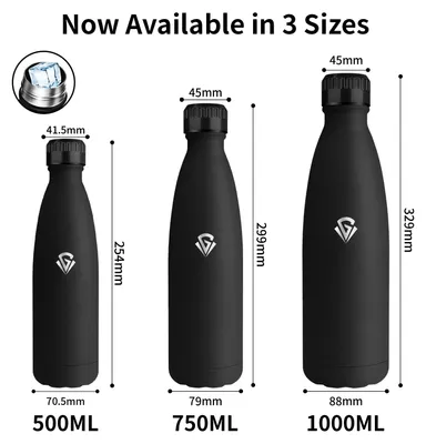 Produktbild von Edelstahl Trinkflasche 750ml, Isolierflasche BPA-frei, auslaufsicher