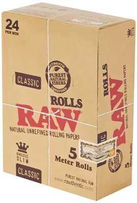 Productafbeelding van Klassieke, smalle doos met 24 rollen van 5 meter - Natuurlijk papier voor sigaretten
