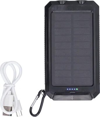 Produktbild von Solar Power Banks 20000mAh IP66 Wasserdicht Schnellladen 3 Beleuchtungsmodi Solar-Telefonladegerät für Camping Radfahren Reisen