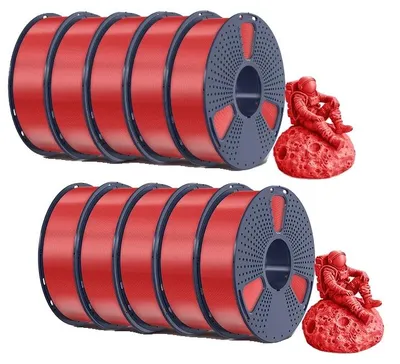 Obrázok produktu pre 3D tlačový filament, materiál PETG, kompatibilný s tlačiarňami FDM, farba: červená