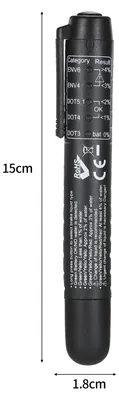Image de Testeur de liquide de frein à broche pour liquides DOT3, DOT4, DOT5.1, ENV6 et ENV4 avec 5 voyants LED