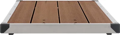 Obrázek produktu pro vidaXL Zahradní sprchová vanička WPC z nerezové oceli 110 x 62 cm hnědá
