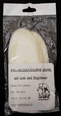 Produktbild von 100 PVA Beutel mit Loch Bag Bags Karpfen 55* 140mm