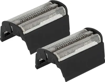 Produktbild von vhbw 2x Doppelscherfolie kompatibel mit Braun Contour 5738, 5739, 5874, 5875, 5735, 5736, 370, 380, 390cc, 5873 Elektrorasierer + Rahmen, schwarz