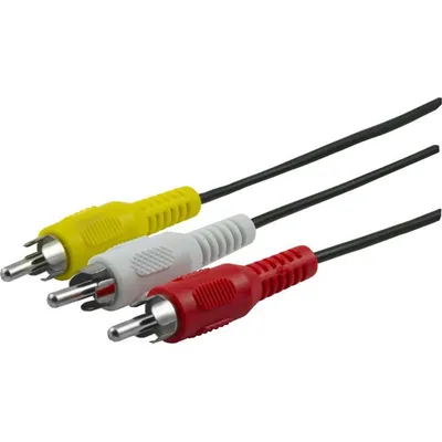 Produktbild von ViVanco™46/04 50, 2 x RCA, Stecker, 3.5mm, Stecker, 5 m, Schwarz