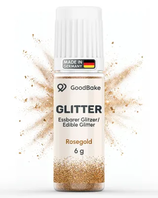 Produktbild von GoodBake Essbarer Glitzer Rosegold 6g – Tortendeko, Backdekoration, Cupcakes verzieren