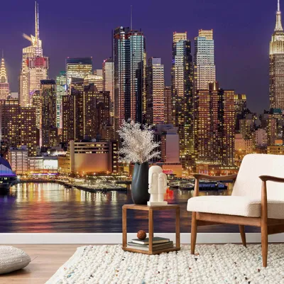 Produktbild von Vlies Fototapete - NYC: Night City 250x175 cm Städte d-B-0060-a-b