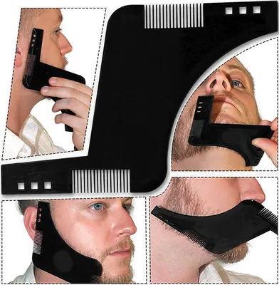 Produktbild von Bart Schablone Bartpflege Rasur Rasier Schablone Rasierer Kamm Herren Hals