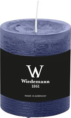Produktbild von Wiedemann Marble Rustik Kerzen, Stumpenkerzen,  Dunkelblau 80 x Ø 68 mm