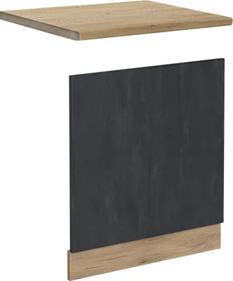 Produktbild von Frontblende Vicco R-Line Schwarz Beton 60 cm AP Eiche, Model 47040