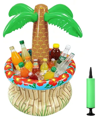 Produktbild von Aufblasbare Palme - Getränkekühler - Partydekoration - Sommerbedarf - Gartenornament - Hochwertiges PVC - 40 x 70 cm - Partydekoration