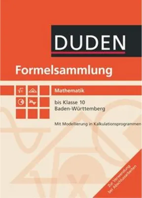 Produktbild von Formelsammlung Mathematik bis Klasse 10. Baden-Württemberg
