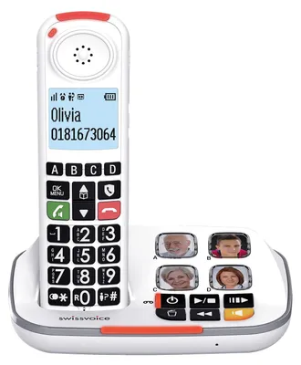 Produktbild von SwissVoice Xtra 2355, DECT-Telefon, Kabelloses Mobilteil, 100 Eintragungen, Anrufer-Identifikation, Weiß