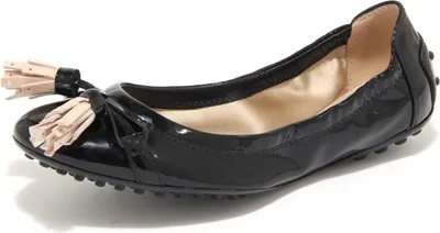 Immagine prodotto di 7922L ballerine donna nere TOD'S dee laccetto nappine scarpe shoes women