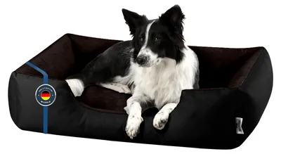 Obrázek produktu pro Pelíšek pro psy LUPI pratelný,(XL) cca 100x85x23cm,BLACK-FIELD (černá/hnědá)