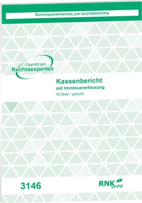 Produktbild von RNK Kassenberichtsblock A5 50Bl mit ges.MWST Ausweis