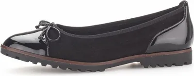Image de Gabor 04.100 Ballerines - Chaussures basses pour dames - Slipper noir élégant NEU