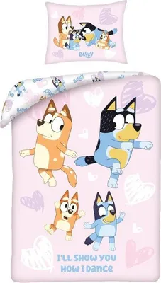 Produktbild von Bluey en Bingo Bettbezug Rosa 140 x 200 cm - Baumwolle