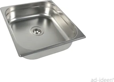 Obrázok produktu pre 1 1/2" umývadlo z nehrdzavejúcej ocele Umývadlo na občerstvenie 354x325x100 mm
