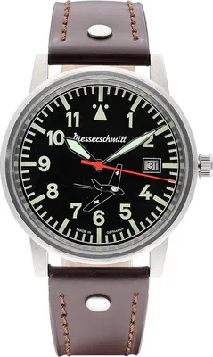 Messerschmitt ME163-80-3 Herrenuhr für Flieger Komet 163 Braun/Schwarz 1