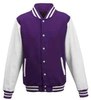 Produktbild von Awdis - Varsity-Jacke (US-College-Stil) für Herren/Damen Uni LT1881 (XS) (Violett/Weiß)