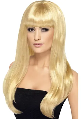 Produktbild von Babelicious Perücke Blond Lang Glatt mit Pony für Halloween von Smiffys