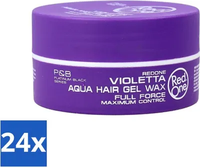 Image de Red One - Cire pour cheveux - Quicksilver - Aqua Hair Gel Wax - Pour une fixation forte et une brillance - 150 ml - Pack avantage - 24 pièces