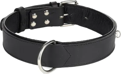 Image de Collier Flamingo Rondo à rivets, noir, dimensions : 49-58 cm / 40 mm