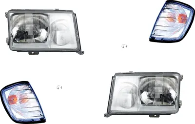 Zdjęcie produktu dla Johns, reflektor pasuje do Mercedes W124 89-93 + H4 H3 zestaw prawy + kierunkowskazy