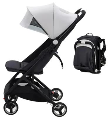 Immagine prodotto di Passeggino per bambini, omologato per il trasporto in cabina, pieghevole con una sola mano, colore grigio