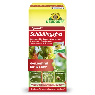 Produktbild von Neudorff Spruzit Schädlingsfrei 50ml Konzentrat für 5L Spritzbrühe gegen Blattläuse, Thripse und Zikaden