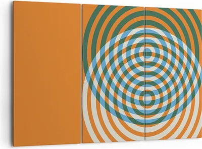 Produktbild von Bild auf Leinwand - Leinwandbild - 3 Teile - Abstraktion Modern Kreise - 105x70cm - Wand Bild - Wanddeko - Wandbilder - Leinwanddruck - Bilder - Wanddekoration - Leinwand bilder - CE105x70-4448