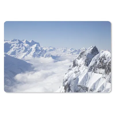 Produktbild von MuchoWow® Mauspad Mousepad Alpen - Schnee - Berg 27x18 cm - Mousepads - Maus Mat - Pad - Mausunterlage - Büroartikel - Desk Matten