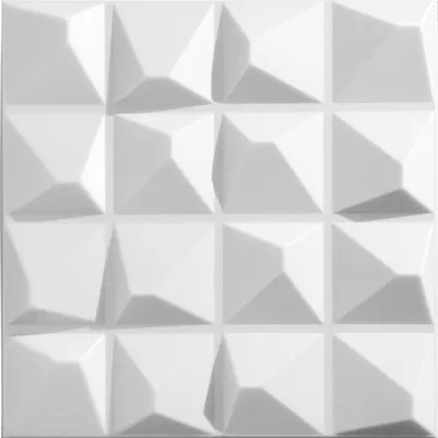 Immagine prodotto di DECCART | Pannelli 3D per pareti e soffitti | SET 48x 50x50cm | 12 m² | Soffitti decorativi in schiuma casetone | Bianco