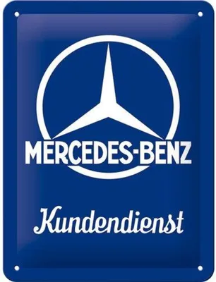 Produktbild von Nostalgic-Art - Blechschild 15x20 cm - Mercedes-Benz - Mercedes Kundendienst