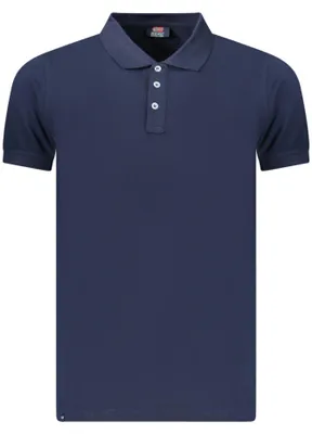 Produktbild von Polohemd Herren Blau - Kurzarm, Applikationen, 3 Knöpfe