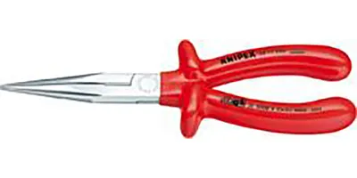 Produktbild von Flachrundzange L.200mm ger.VDE tauchisol.KNIPEX