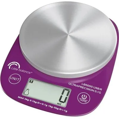 Obrázek produktu pro Kuchyňská váha – LB 5000 Pro Inox 5.1 – Vysoká přesnost – USB – Opravitelná. LITTLE BALANCE