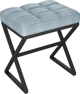 Produktbild von Schminkhocker Fußstütze blau-grau 40x30x46 cm