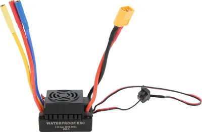 Immagine prodotto di regolatore di velocità elettrico brushless impermeabile da 60A per auto modello SCX10 1/10 RC XT60