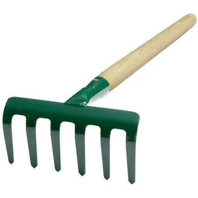 Image de Râteau, 6 dents, avec manche 55 cm, FED