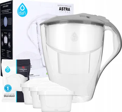 Zdjęcie produktu dla Ręczny dzbanek filtrujący DAFI ASTRA 3l + 3x filtry do wody DAFI UNIMAX